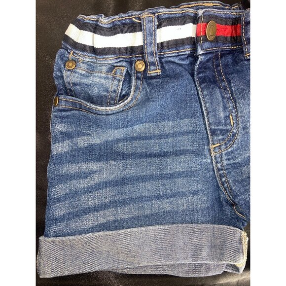 Tommy Hilfiger Kids Size 8 Denim Shorts With Adjustable Waistband Cuffed Hem & R - Picture 3 of 6